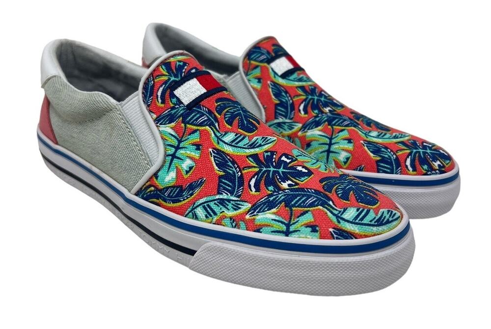 Tommy Hilfiger Oaklyn 3 Canvas Floral Tropical Casual Slip-On Sneakers 5.5